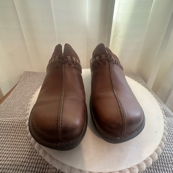 Børn Brown Leather Ellendale Cigaro Clog Slip On Size 6 - Picture 3 of 6